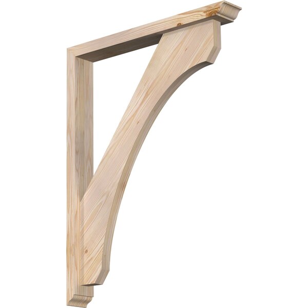 Ekena Millwork Legacy Traditional Smooth Bracket w/ Offset Brace, Douglas Fir, 3 1/2"W x 26"D x 34"H BKT0402X26X34LEC01SDF - main